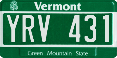 VT license plate YRV431
