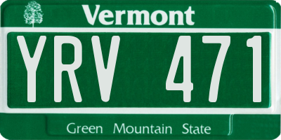 VT license plate YRV471