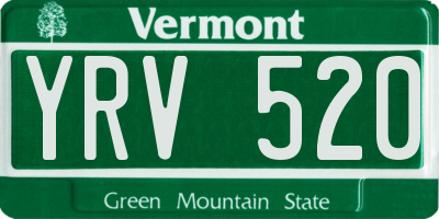VT license plate YRV520
