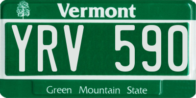 VT license plate YRV590