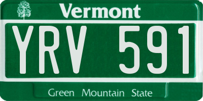 VT license plate YRV591