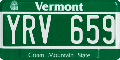 VT license plate YRV659