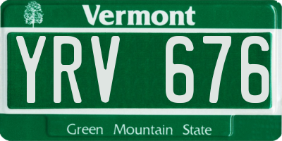 VT license plate YRV676