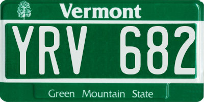 VT license plate YRV682