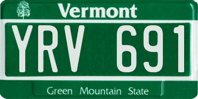 VT license plate YRV691