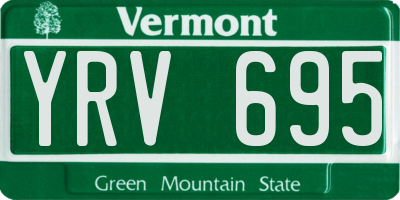 VT license plate YRV695