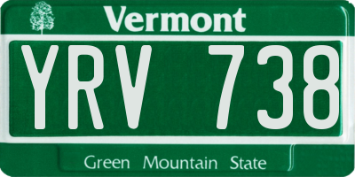 VT license plate YRV738
