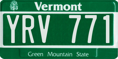 VT license plate YRV771