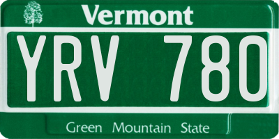 VT license plate YRV780