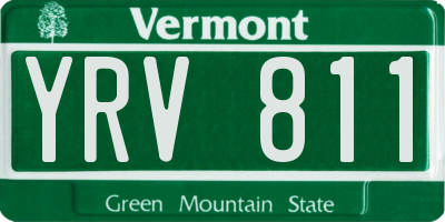 VT license plate YRV811