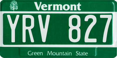 VT license plate YRV827