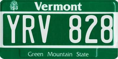 VT license plate YRV828