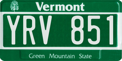 VT license plate YRV851