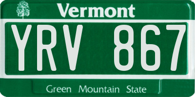 VT license plate YRV867