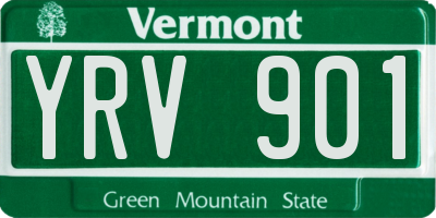 VT license plate YRV901