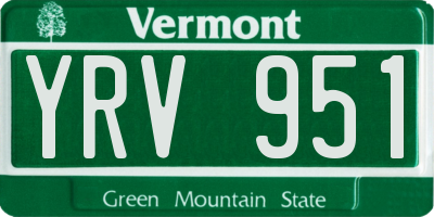 VT license plate YRV951