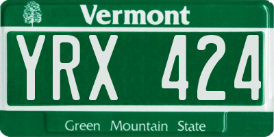 VT license plate YRX424
