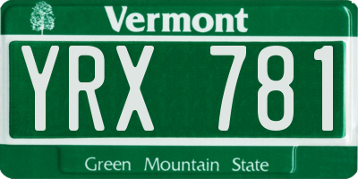 VT license plate YRX781