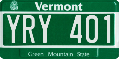 VT license plate YRY401