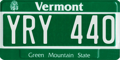 VT license plate YRY440