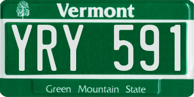 VT license plate YRY591