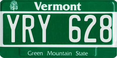 VT license plate YRY628
