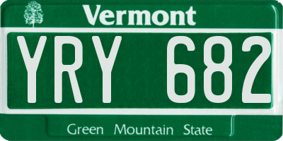VT license plate YRY682