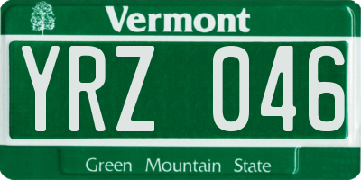 VT license plate YRZ046