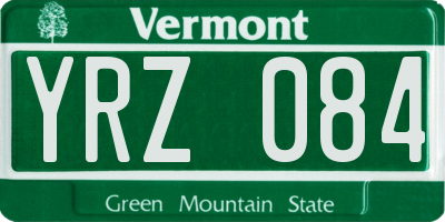 VT license plate YRZ084