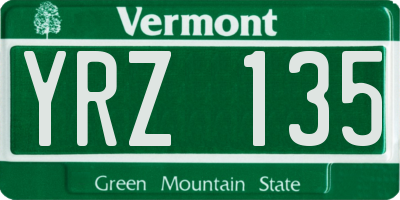 VT license plate YRZ135