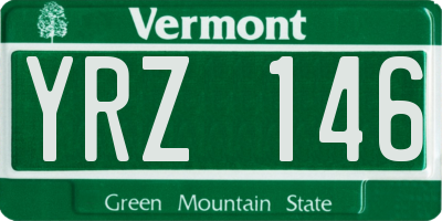 VT license plate YRZ146