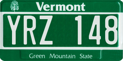 VT license plate YRZ148