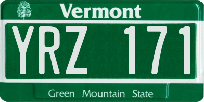 VT license plate YRZ171
