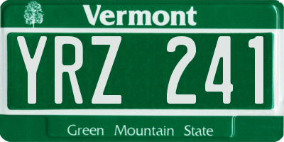 VT license plate YRZ241