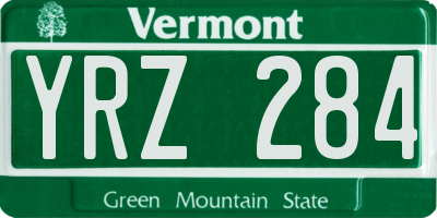 VT license plate YRZ284
