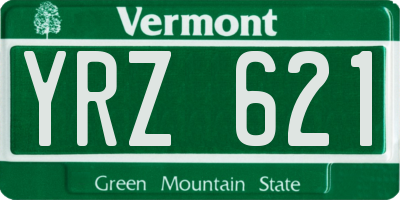 VT license plate YRZ621