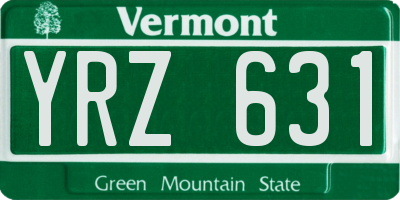 VT license plate YRZ631