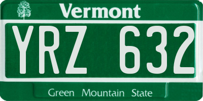VT license plate YRZ632