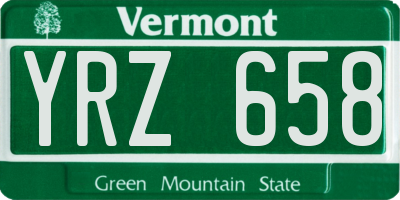 VT license plate YRZ658