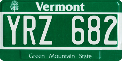 VT license plate YRZ682