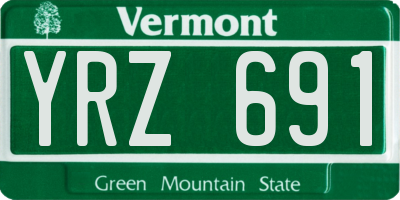VT license plate YRZ691