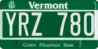 VT license plate YRZ780