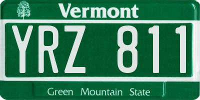 VT license plate YRZ811