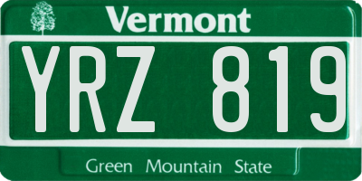 VT license plate YRZ819