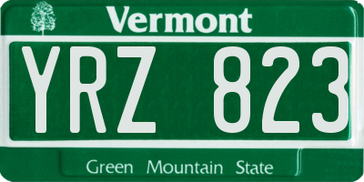 VT license plate YRZ823