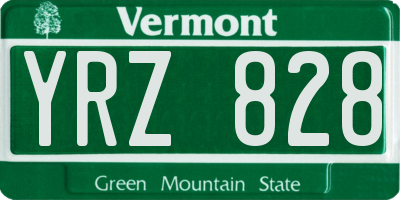 VT license plate YRZ828
