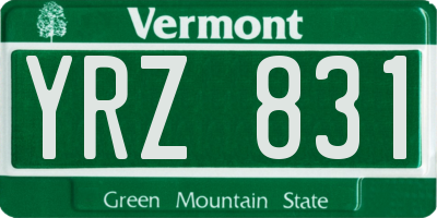 VT license plate YRZ831