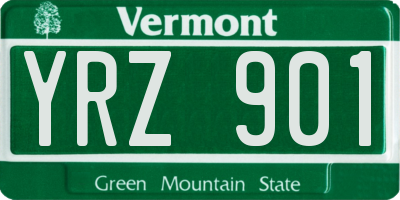VT license plate YRZ901