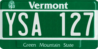 VT license plate YSA127