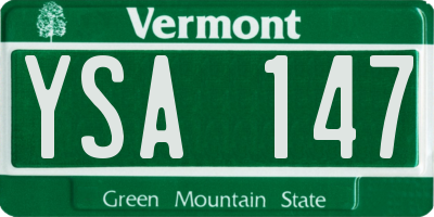 VT license plate YSA147